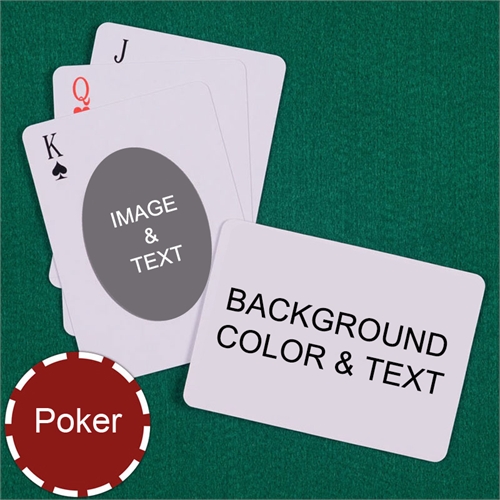 Poker Size Ovate Personalized Message Custom 2 Sides Landscape Back