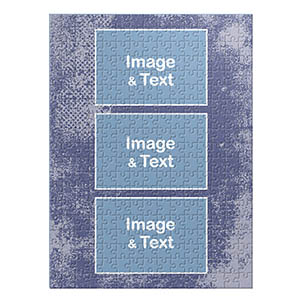 Three Collage Portrait, Lavender Texture