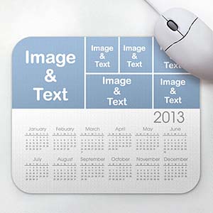 Six Collage Calendar, White
