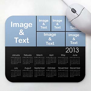 Six Collage Calendar, Black