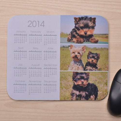 White Three Collage Calendar