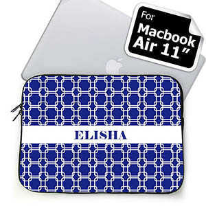 Custom Name Blue Links MacBook Air 11 Sleeve