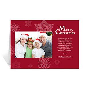 Snowing Happiness Landscape Photo, 5x7 Fold Card