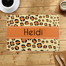 Personalized Leopard Print Placemats