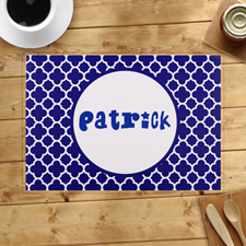 Personalized Blue Moroccan Placemats