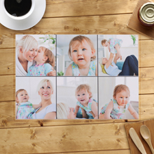 Personalized Six Photo Collage Placemats
