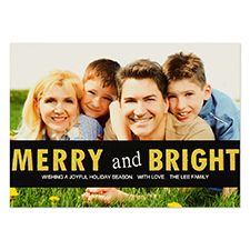 Personalized Merry And Bright Invitation Cards
