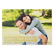 Personalized Glitter Gold Simple Day Personalized Photo Save The Date Save The Date Invitation Cards