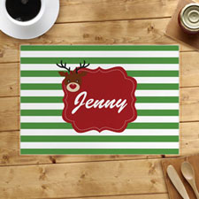 Personalized Reindeer, Girl Placemats