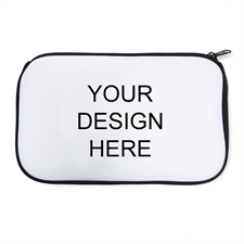 Personalized Neoprene Your Design Here  Black Cosmetic Bag (6 X 10 Inch)