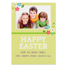 Create Your Own Easter Little Flowers Personalized Photo Card 5X7