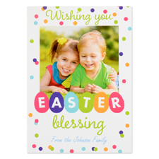 Create Your Own Easter Blessing Personalized Photo Card 5X7