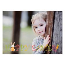 Create Your Own Little Bunny Personalized Easter Photo Card 5X7