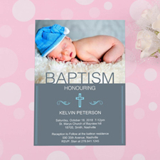 Baptism Honoring Personalized Invitation Card Cards