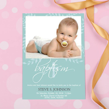 Baptism Tree Personalized Invitation Cards