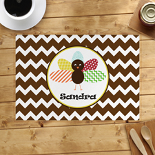 Personalized Thanksgiving Chevron Placemat