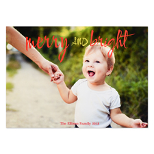 Merry And Bright Personalized Photo Christmas Card