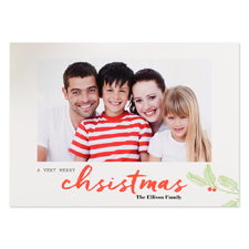 A Very Merry Christmas Personalized Photo Christmas Card