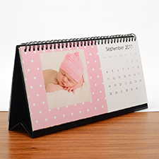 Light Pink Personalized Desk Calendar, 5