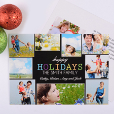 Cheerful Holiday Personalized Photo Card