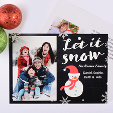 Let It Snow Personalized Photo Christmas Card