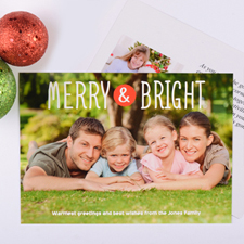 Merry & Bright Personalized Christmas Photo Card