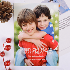 Sparkle Holiday Personalized Photo Card