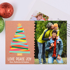Merry Trees Personalized Christmas Photo Card