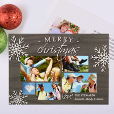 Happiest Snowflake Personalized Photo Christmas Card