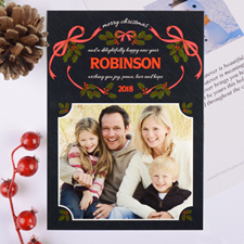 Wreath Of Love Personalized Photo Christmas Card