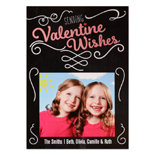Sending Valentine Wishes Personalized Photo Card