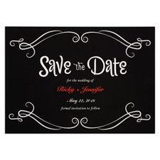 Chalkboard Personalized Save The Date Card