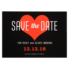 Heart Personalized Save The Date Card