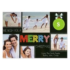 We Wish You A Merry Christmas Personalized Photo Card