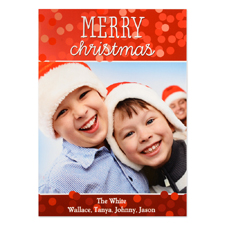 Merry Christmas Personalized Photo Card