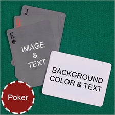 My Own Poker Simple Custom 2 Side Landscape Message Playing Cards