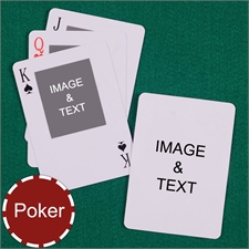 Poker Top Portrait Custom 2 Side Message Playing Cards