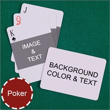 Poker Size Landscape Photo Personalized Message Custom 2 Sides Landscape Back Playing Cards