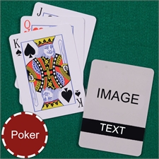 Personalized Poker Size Classic Black Standard Index Playing Cards