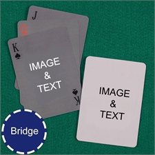 Bridge Size Playing Cards Simple Custom 2 Sides