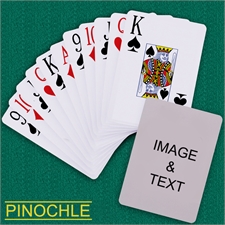 Personalized Poker Pinochle Jumbo Index Playing Cards
