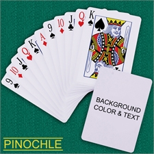 Personalized Poker Size Pinochle Personalized Message Playing Cards