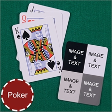 Personalized Poker Size Four Collage Photo Playing Cards