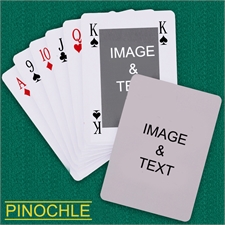 Personalized Classic Bridge Style Custom 2 Sides Pinochle Playing Cards Playing Cards