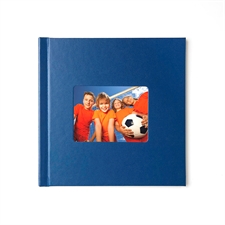 Personalized 12X12 Navy Leather Hard Cover Photo Book