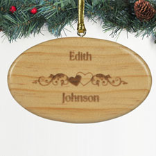 Personalized Engraved The Couple Wood Ornament