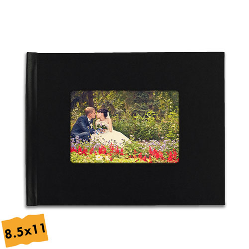 Create Your Black Leather Wedding Photo Book Small 8.5