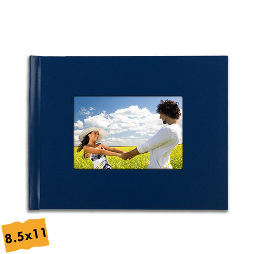 Create Your Navy Leather Wedding Photo Book Small 8.5