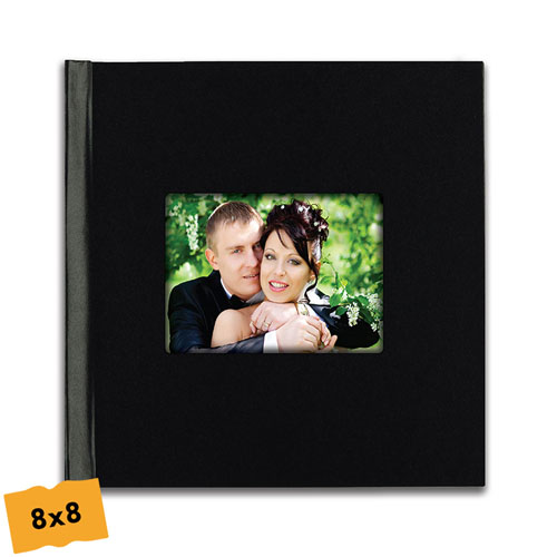 Black Leather Wedding Square Photo Book 8X8
