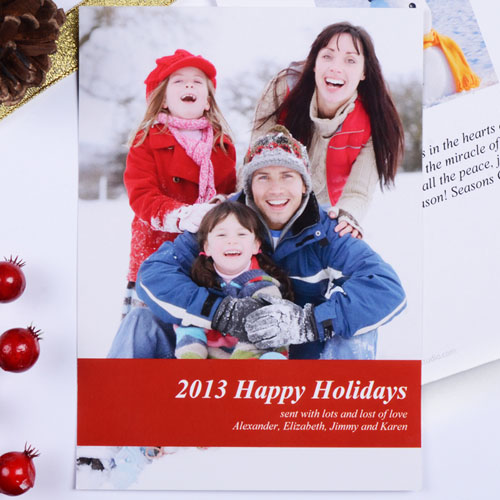 Personalized Merry Kissmass Red Invitation Holiday Cards